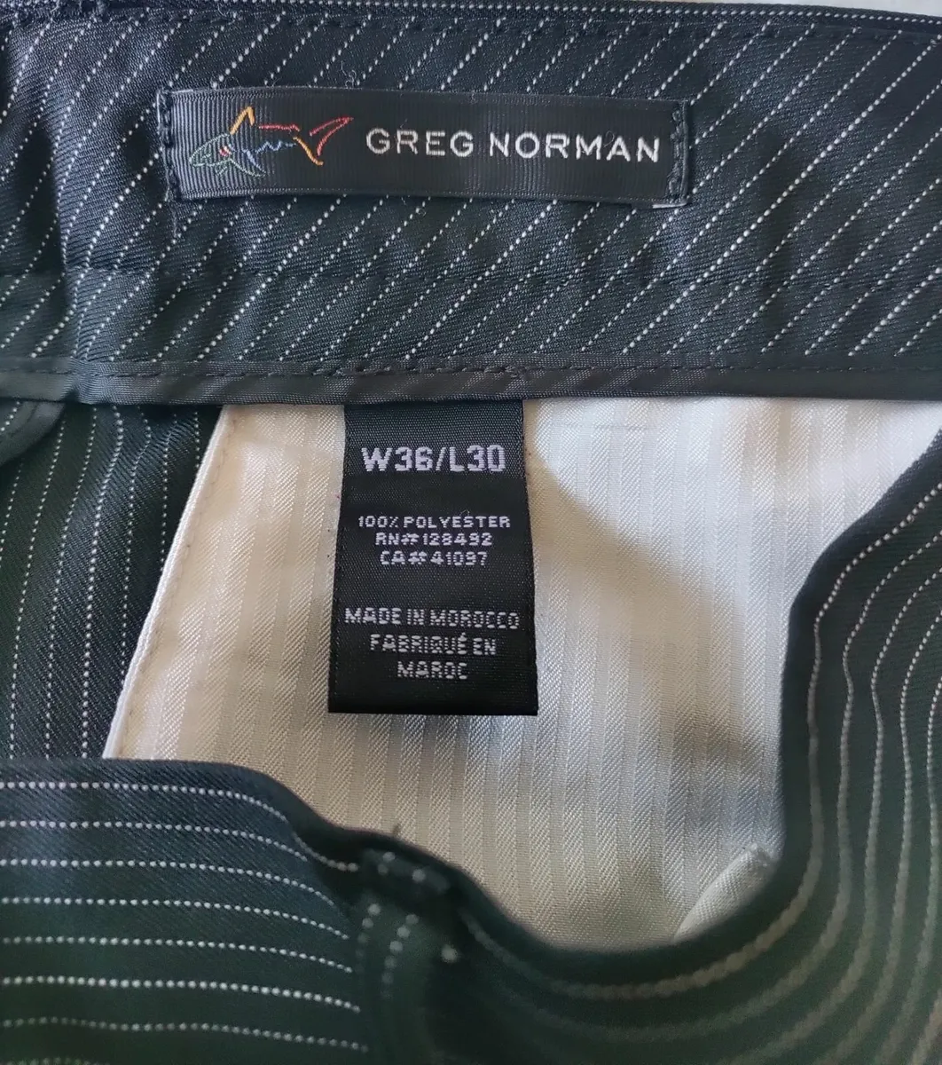 Greg Norman Golf Pinstripe Trousers 36W/30L - Image 3