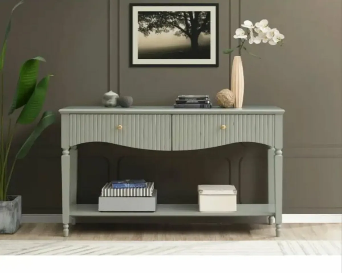 Ritz Large Console – Olive Green free delivery - Image 1