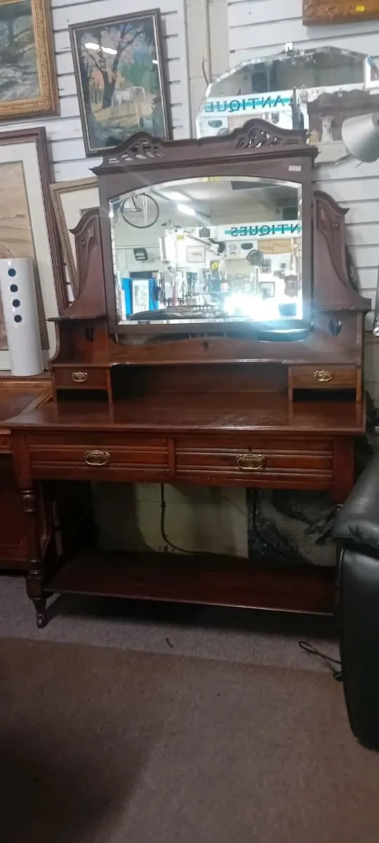 Mahogany Arts And Crafts Style Dressing Table - Image 2