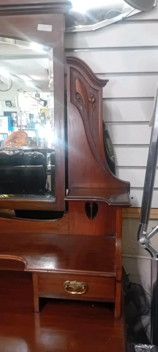 Mahogany Arts And Crafts Style Dressing Table - Image 4