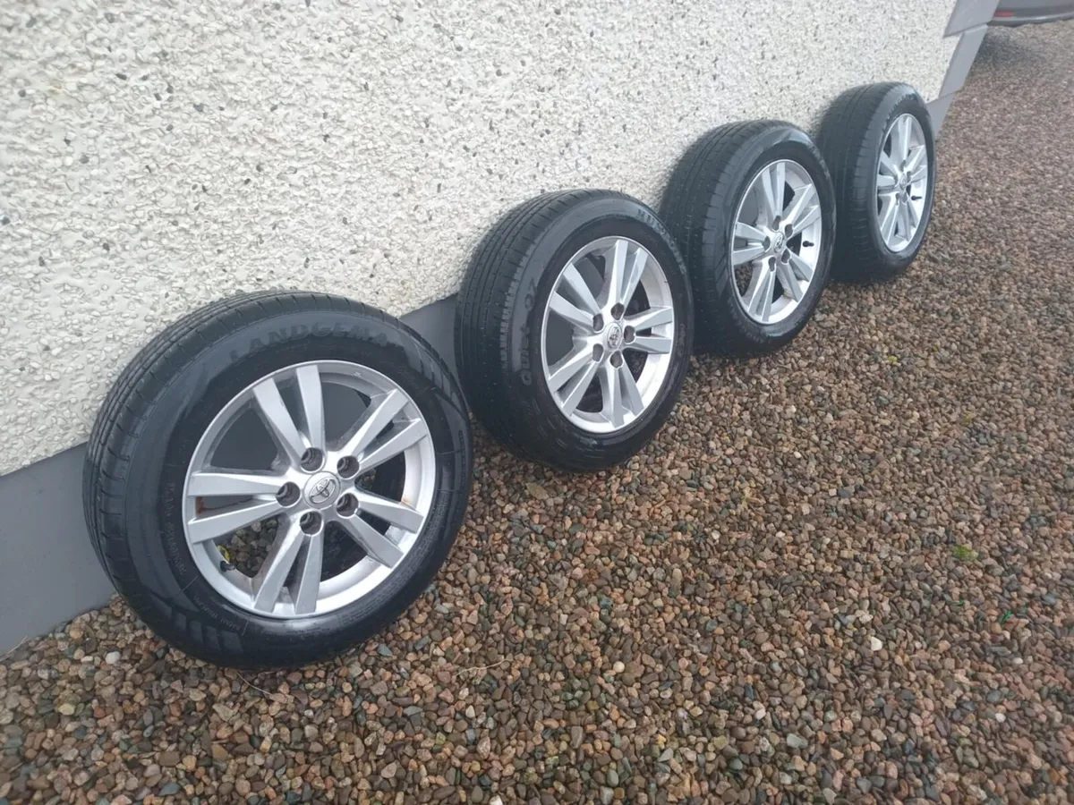 Toyota Alloy Wheels /5x114.5 /4x V. Good Tyres - Image 2