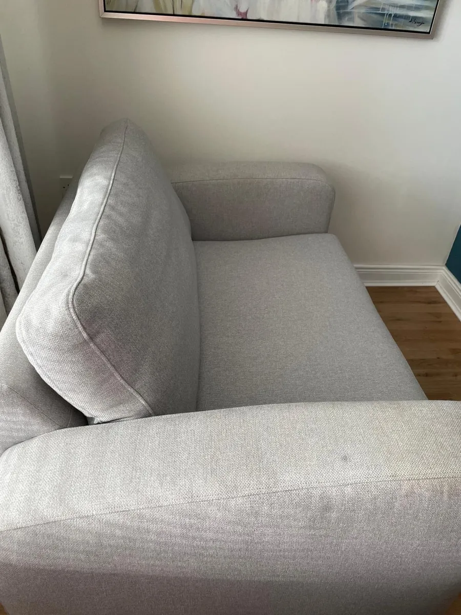 Love Seat Sofa - DFS silver/grey - Image 2