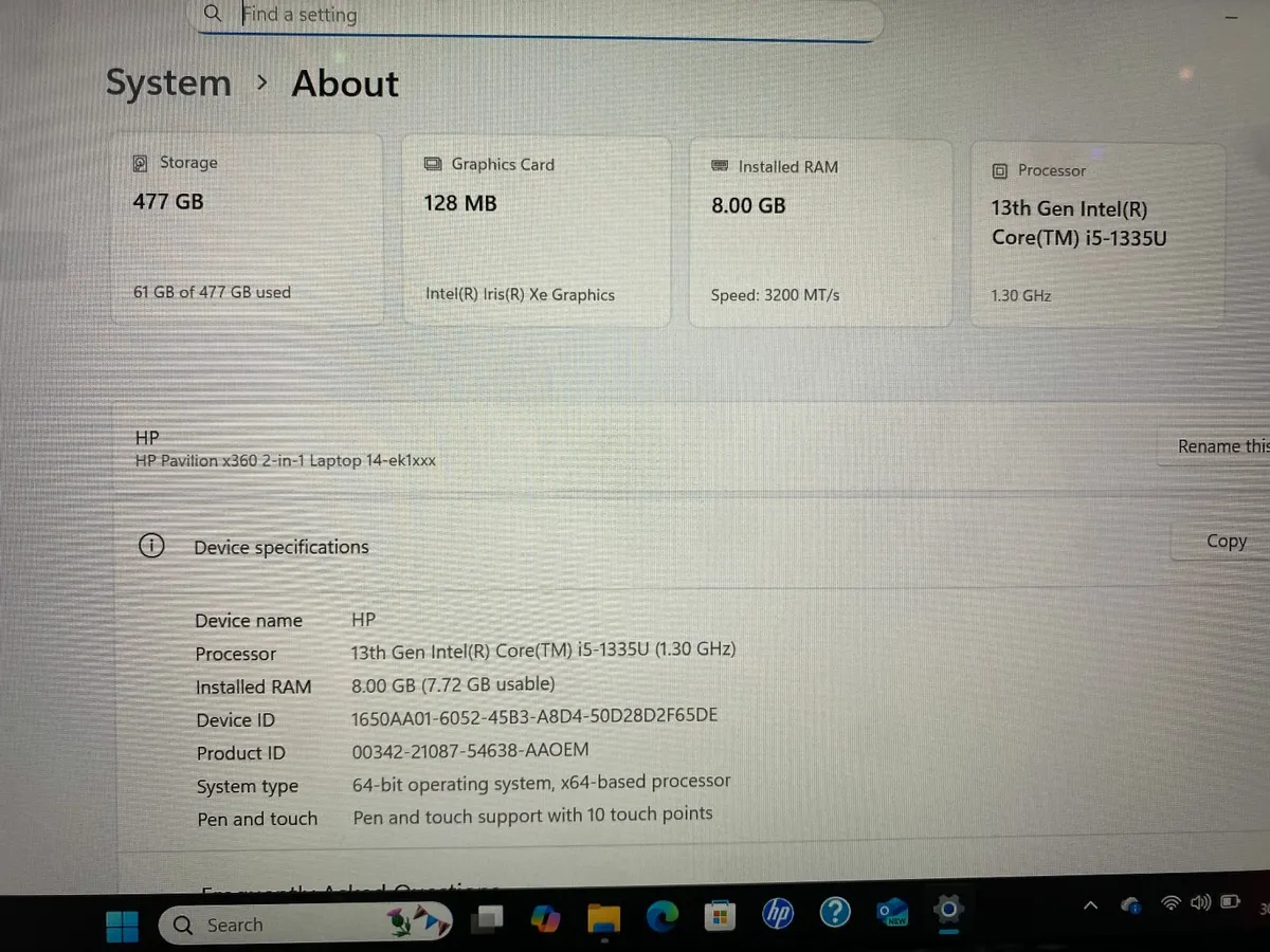 HP Pavilion x360 2in1 Laptop i5-1335U | 512GB |8GB - Image 3