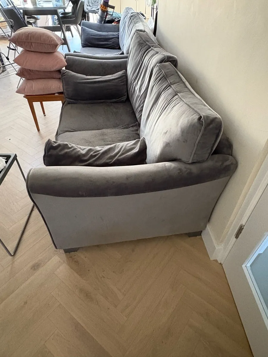 2x couch for sale (with poof and side table) - Image 2