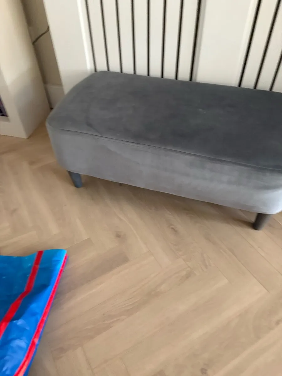 2x couch for sale (with poof and side table) - Image 4