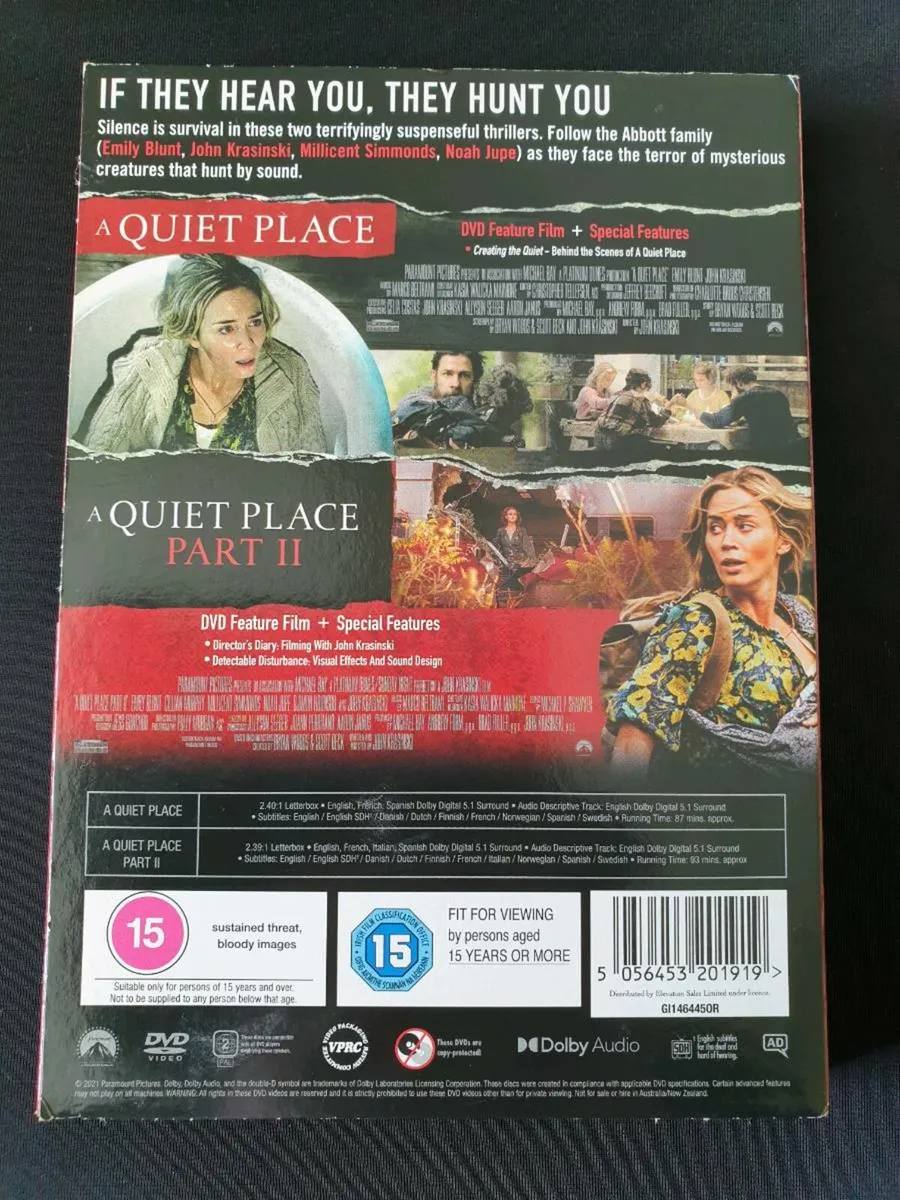 A Quiet Place Part I and Part II DVD 2021 - Image 2