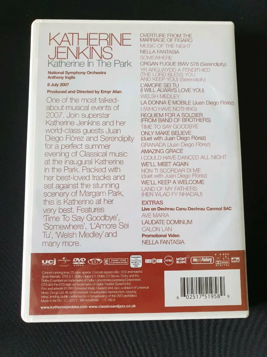 Katherine Jenkins Katherine In The Park DVD 2007 - Image 2