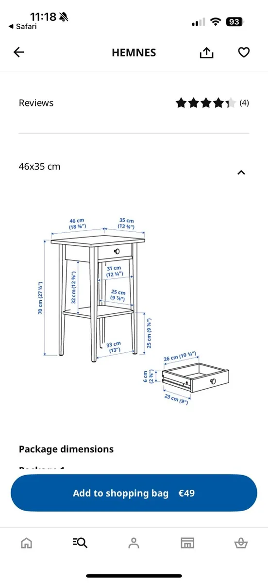 IKEA bedside locker - Image 3