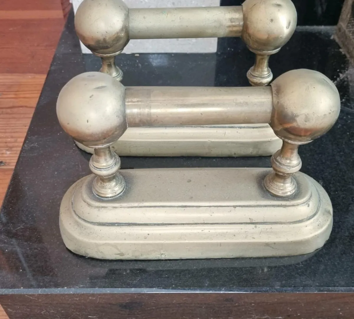 Antique Brass Fire Irons - Image 3