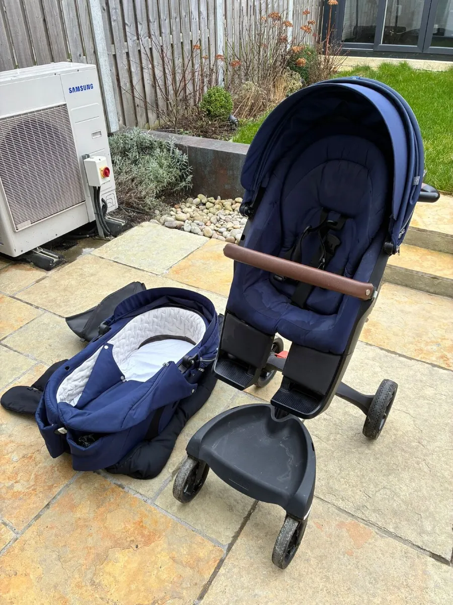 Stokke Xplory Stroller – Navy Blue – Huge Bundle - Image 3