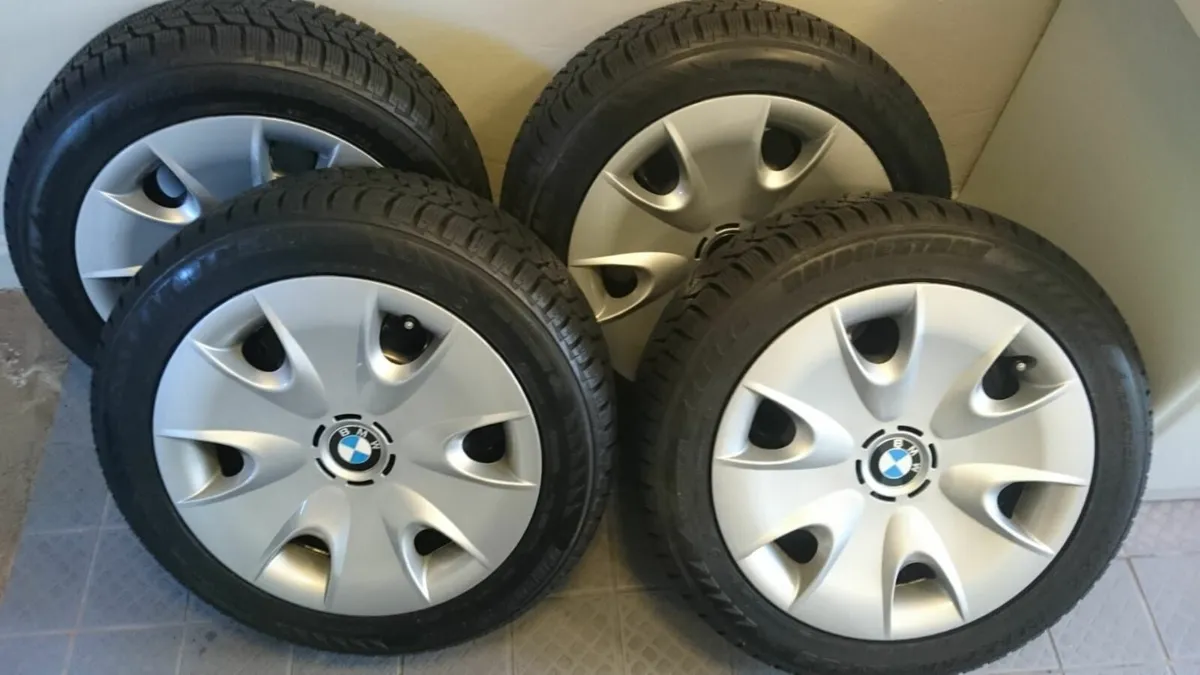Winter Tyres 195/55/R16 with BMW Wheel & Trims - Image 1
