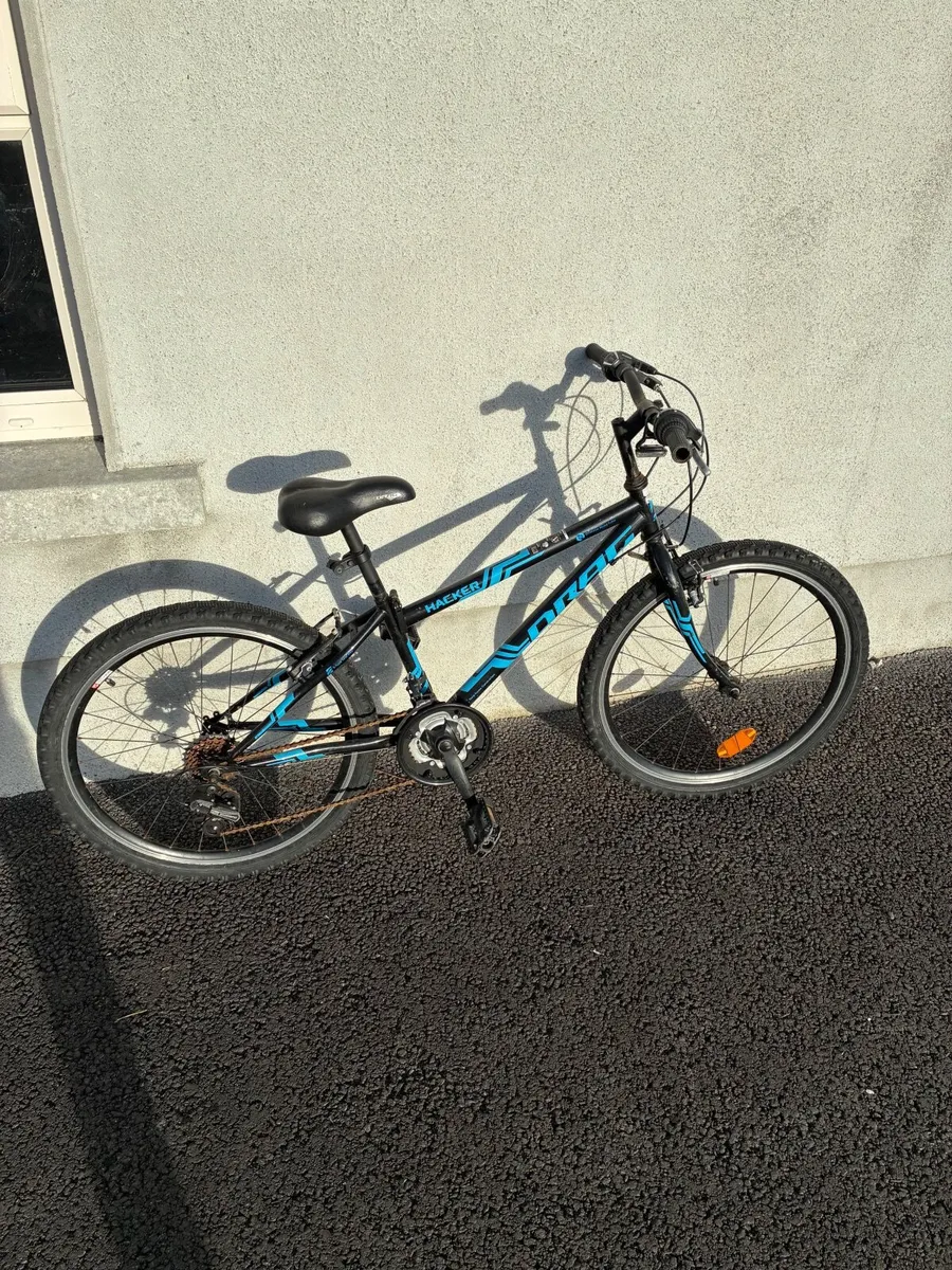 Trampoline ,bike , garden shed & 5 outdoor lights - Image 1