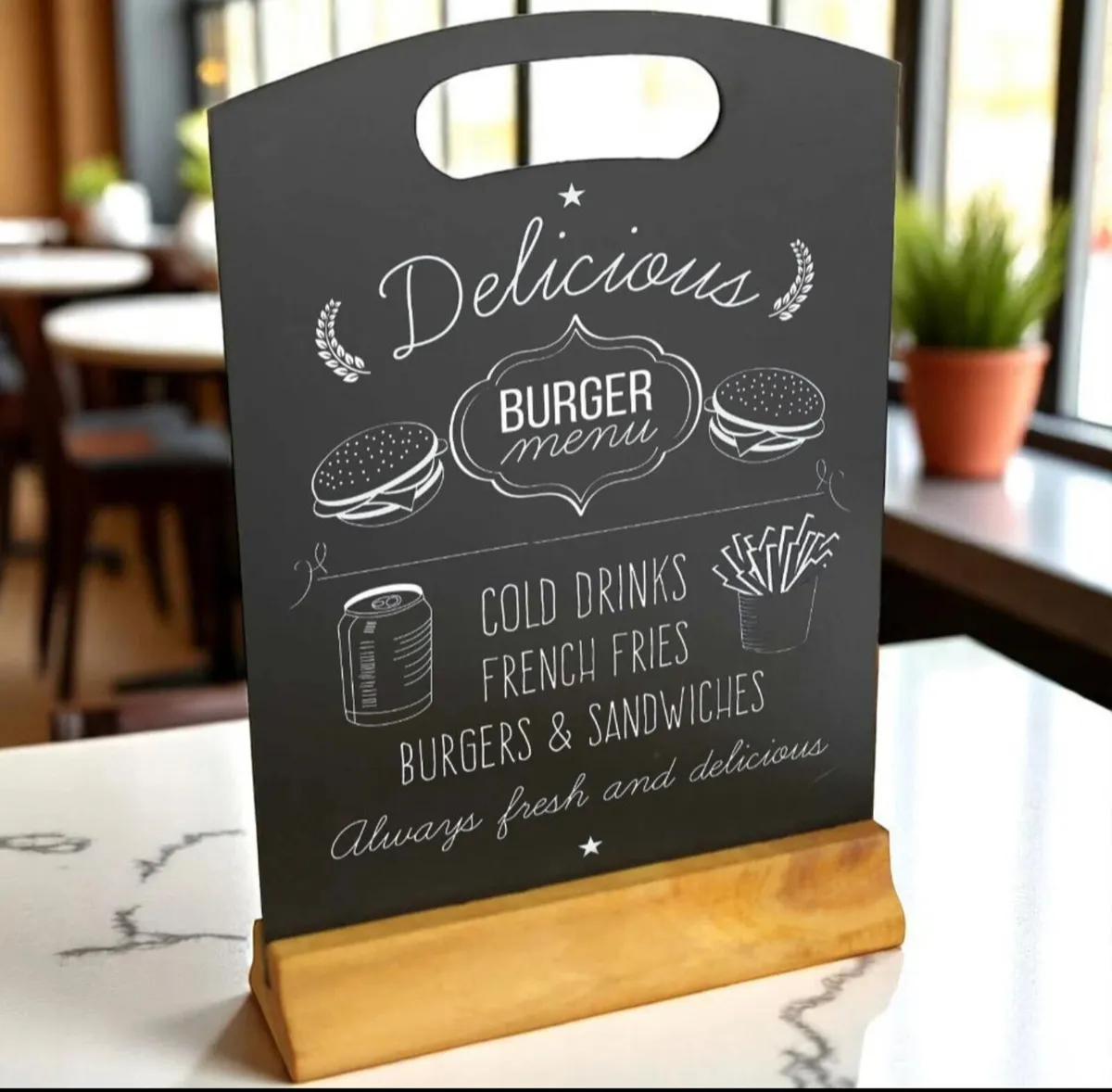 Hand Held Table Top Menu Blackboard Specials Board - Image 1