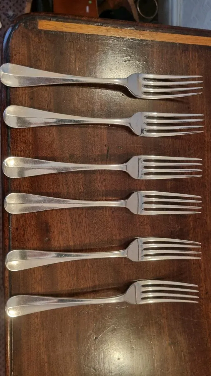 Antique Silver fork set - Image 1