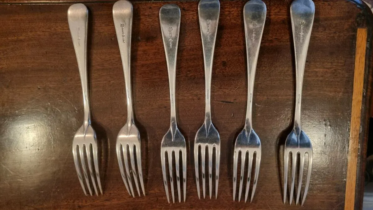 Antique Silver fork set - Image 2