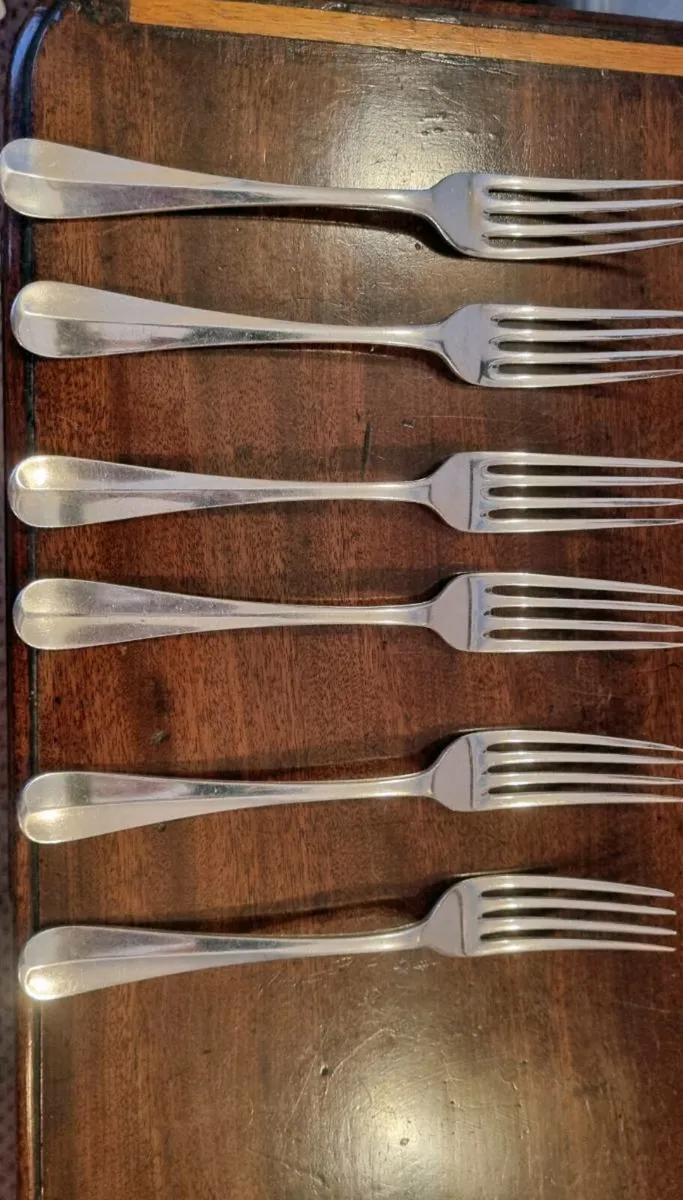 Antique Silver fork set - Image 3