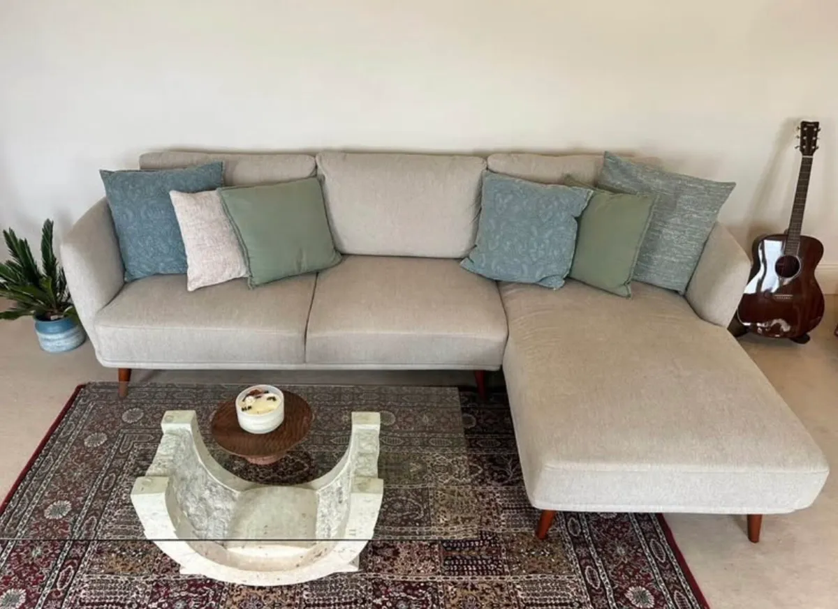 L-Shaped Grey Sofa - 1 Year Old (Perfect Condition - Image 2