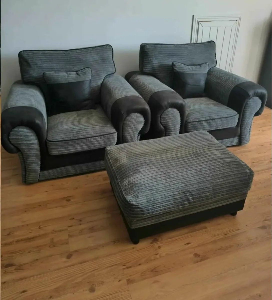 Sofa, Two Armchairs, Pouffe(Footstool) - Image 1