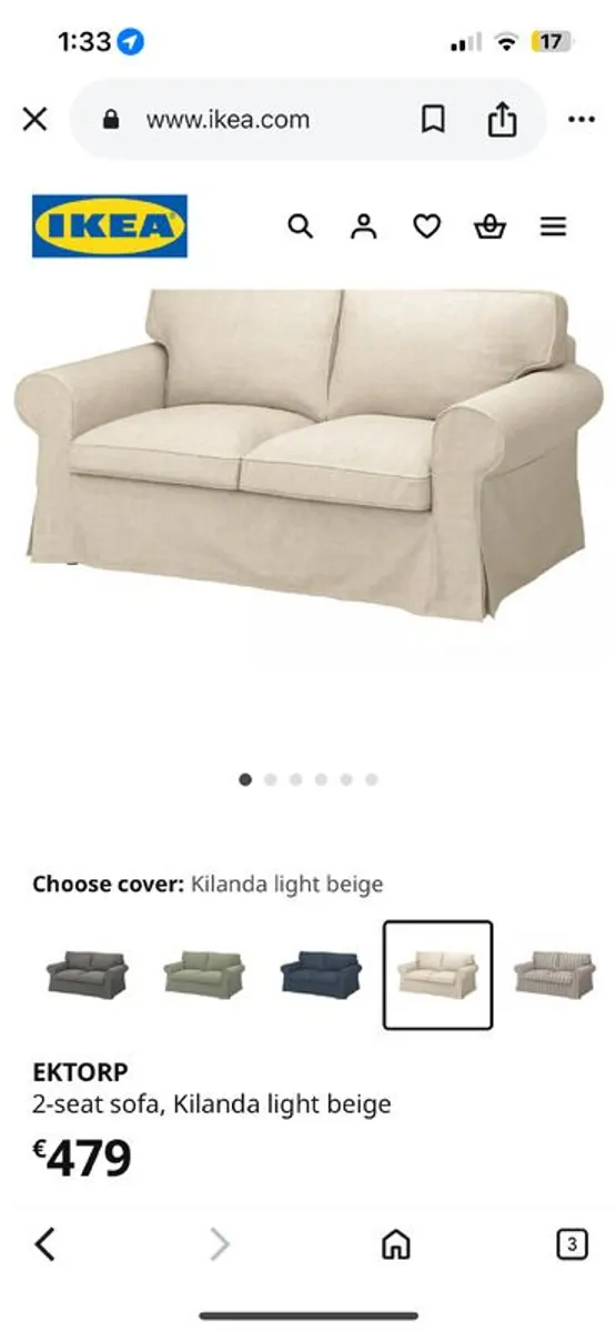 Ikea Ektorp Sofas 3 seater and 2 seater - Image 2