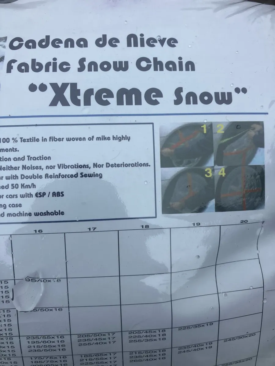 Tyre fabric snow and ice chain - Image 2