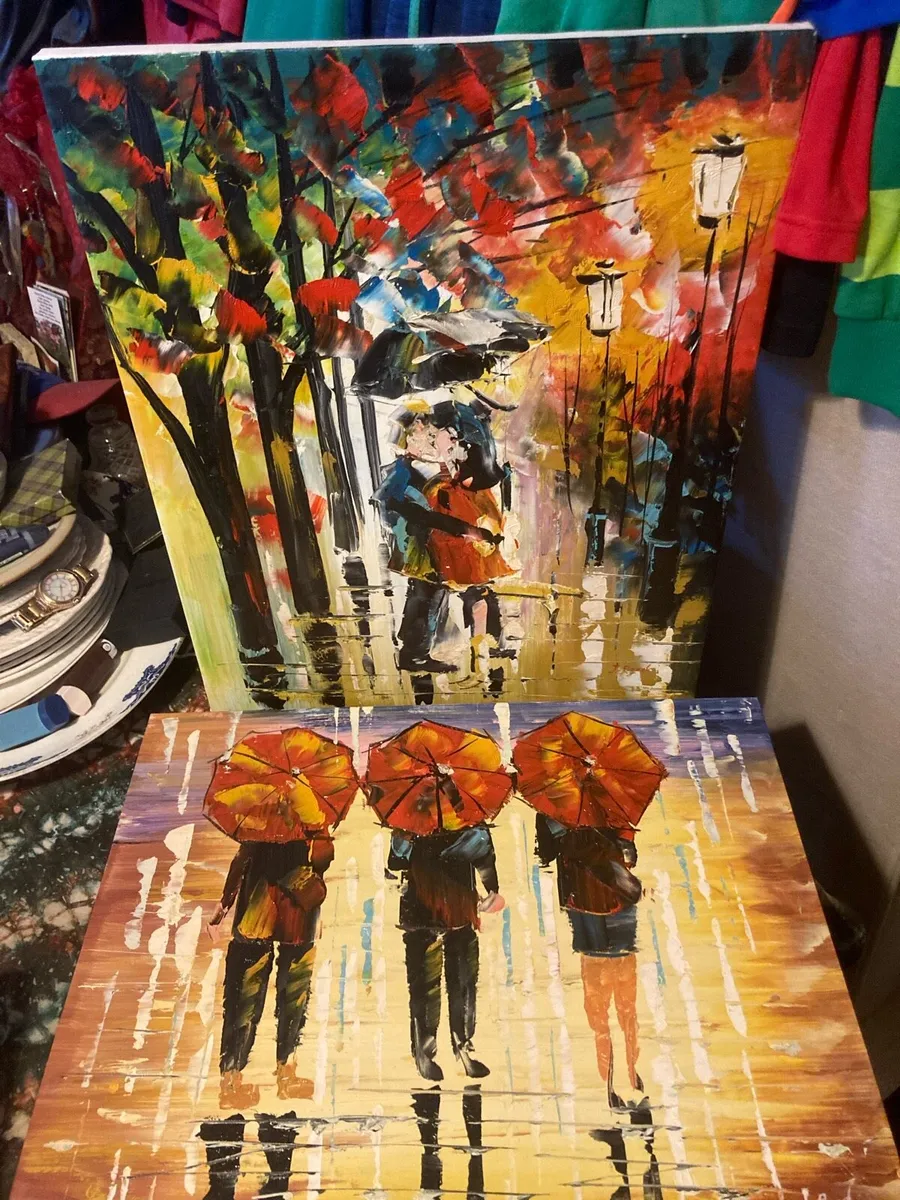 Oil paintings signed free postage - Image 1