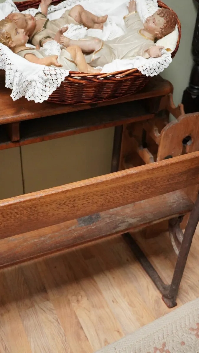 Vintage Two-Seater School Desk - Image 3