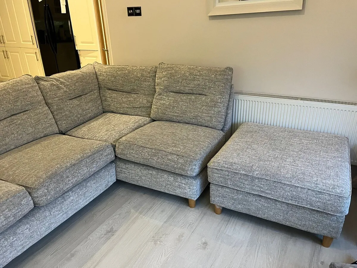 L-shape couch with puff - Image 4