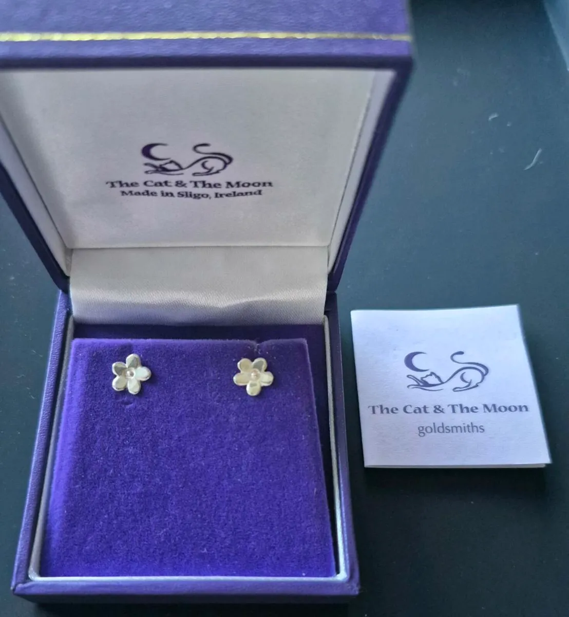 925 Silver "Forget-me-Not" Earrings - Image 1