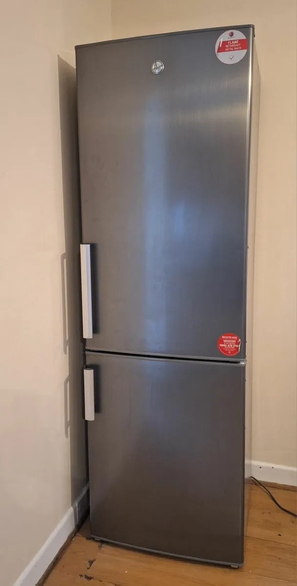 Hoover Fridge Freezer – Stainless Steel - Image 1