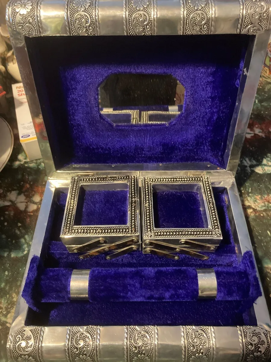 Vintage silver large jewellery box free postage - Image 3