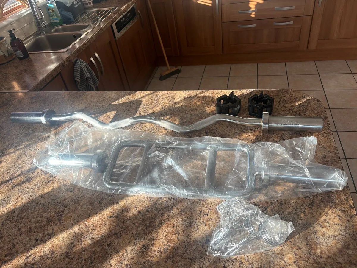 OLYMPIC EZ CURL BAR + OLYMPIC TRICEP HAMMER BAR!