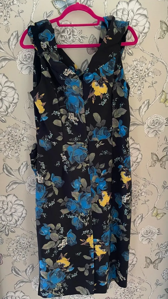 Women’s black floral dress - Image 3