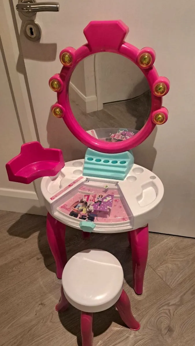 barbie vanity table with stool FREE TO GOOD HOME - Image 1