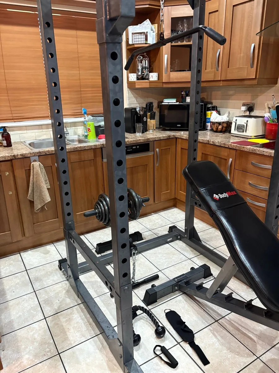 HEAVY PROFESSIONAL GYM WEIGHTLIFTING COMPLETE SET! - Image 4