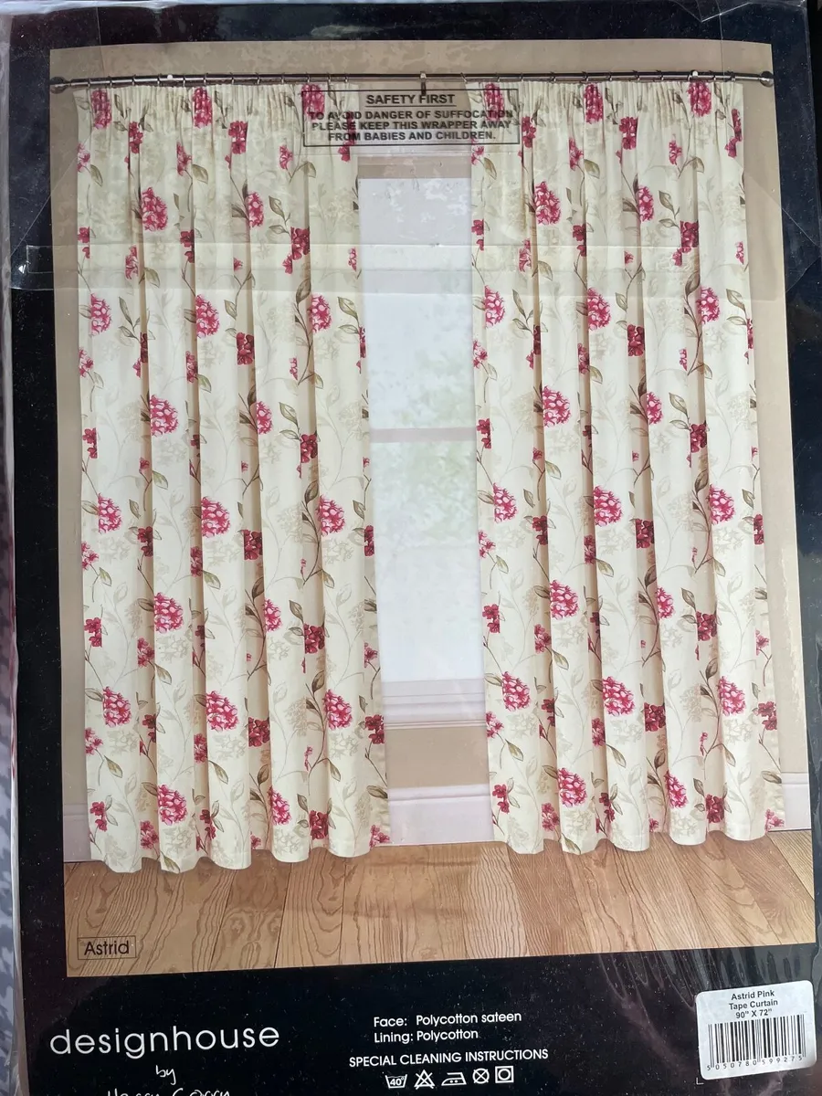 2 pair of Luxury lined curtains (tape) 90 * 72 - Image 2