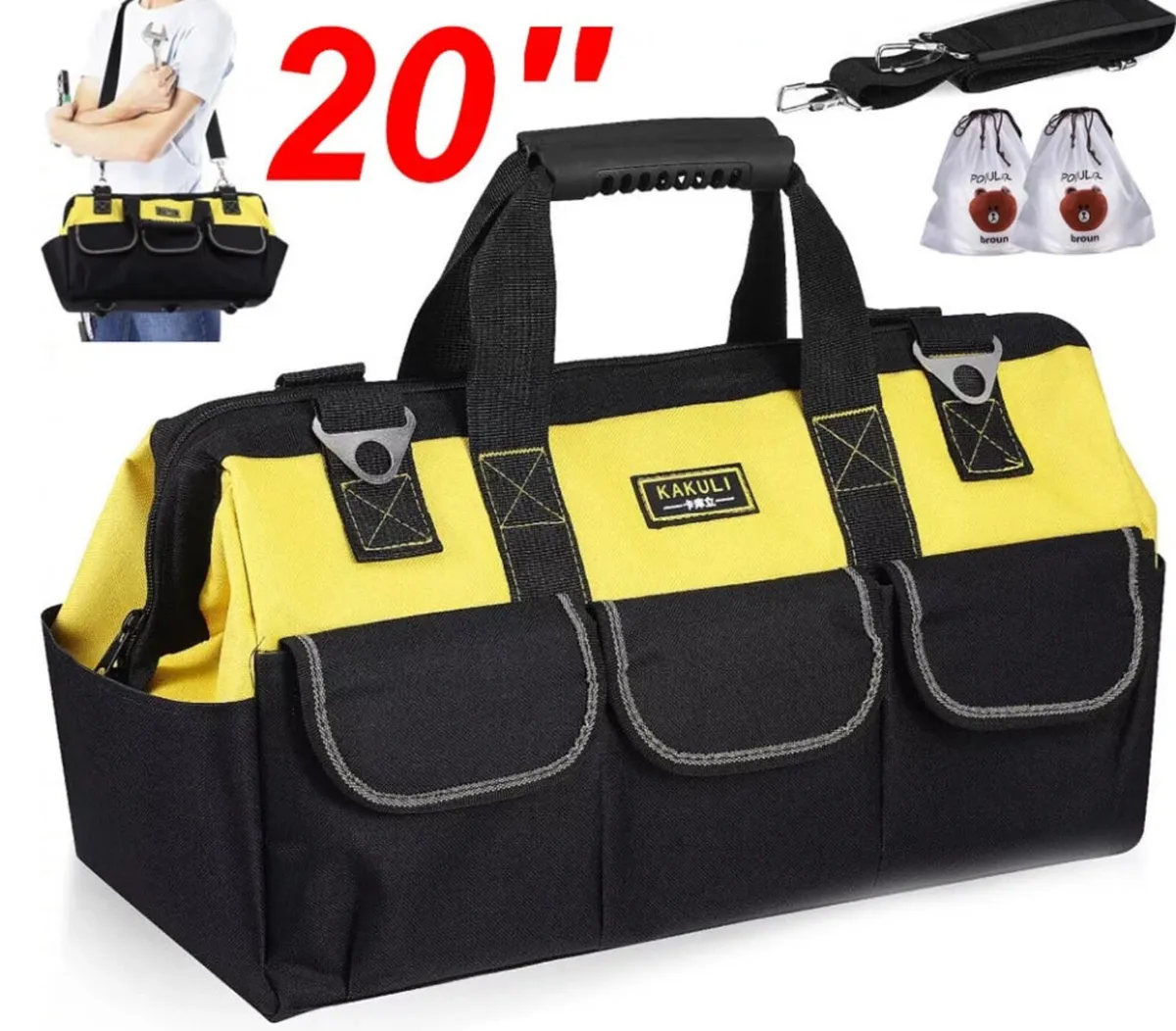 20" Tool Bag Multifunctional Heavy Duty NEW - Image 1