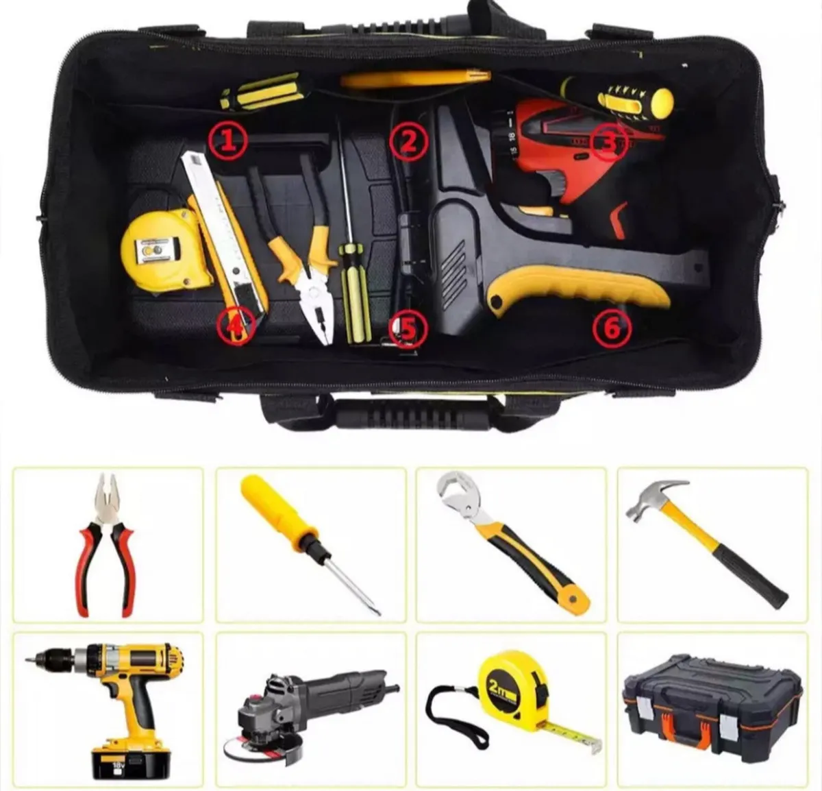 20" Tool Bag Multifunctional Heavy Duty NEW - Image 2