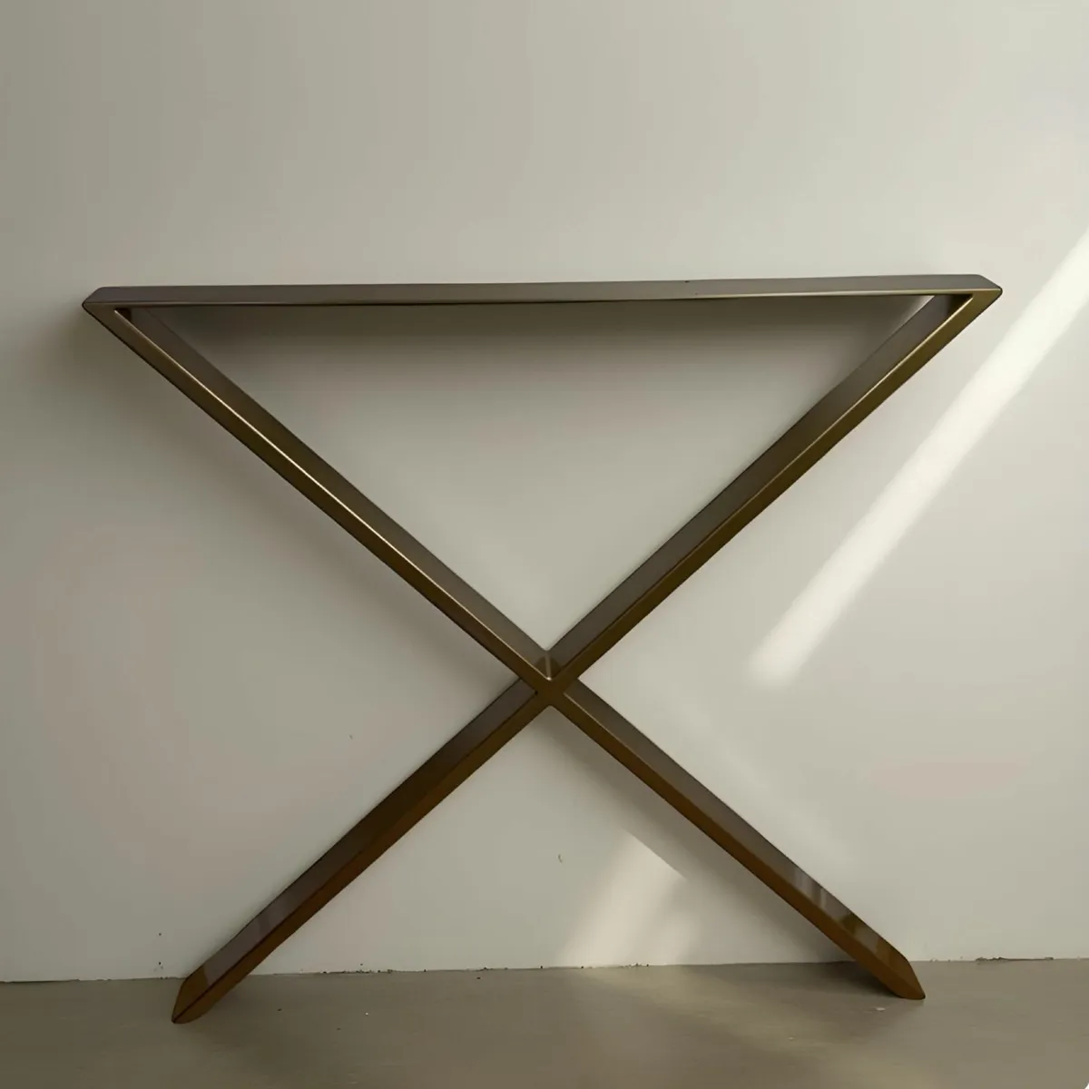 Metal table legs X gold 80x86cm - Image 3