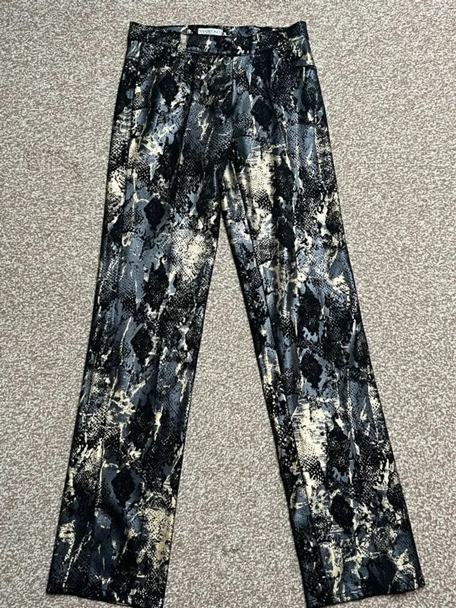Stunning black and gold trousers Pants UK6 - Image 1