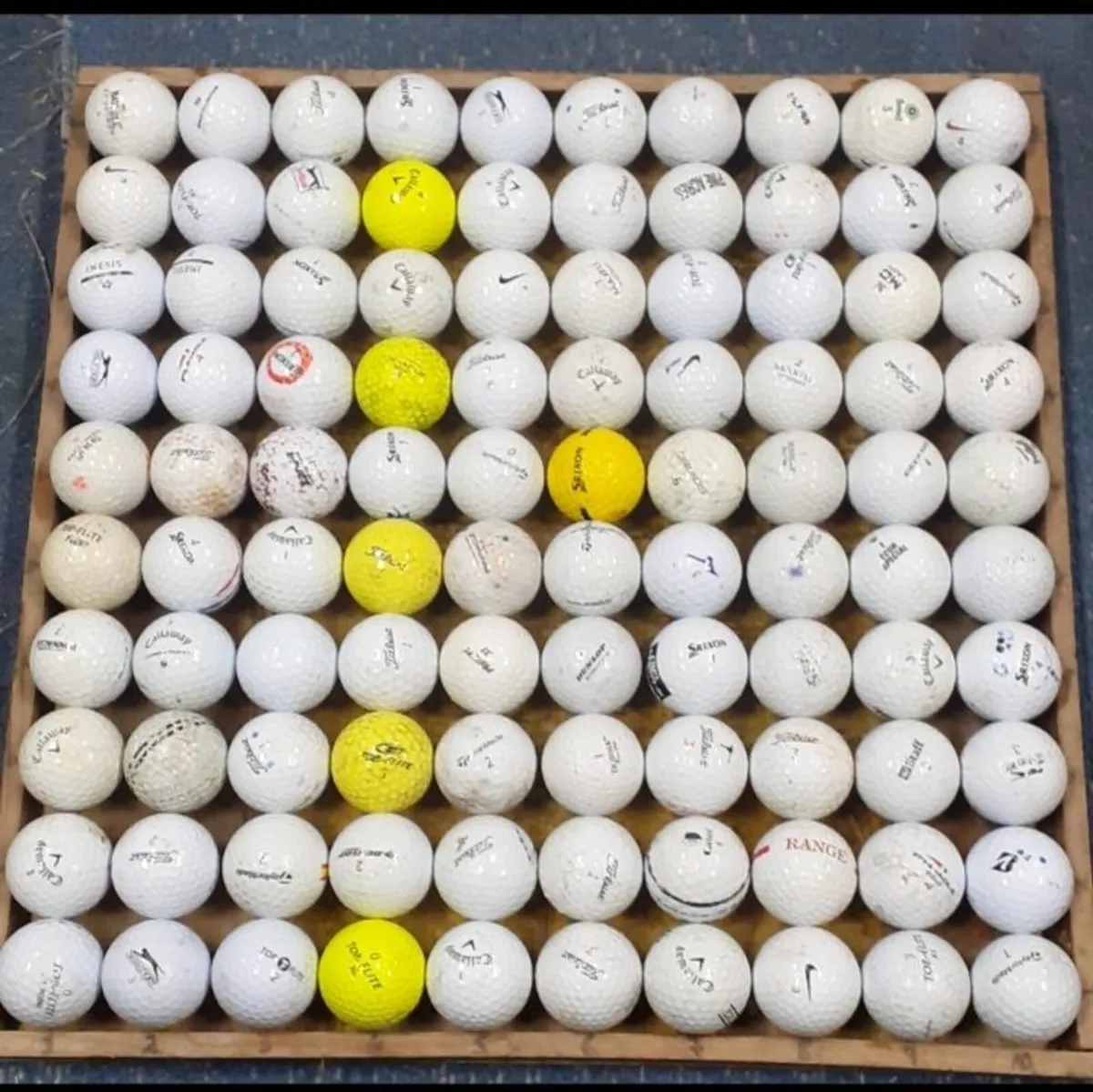 100 Practice golf balls 30euro