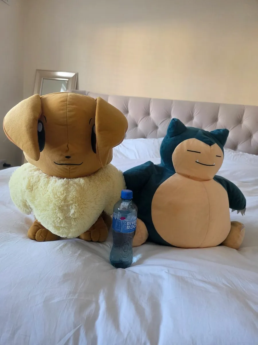 Large 20" pokemon plush-Eevee & Snorlax official - Image 1