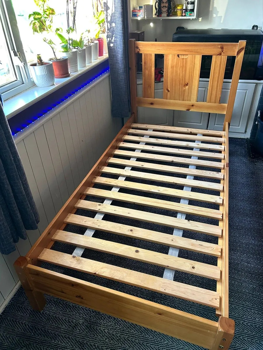 Good Solid Single Wooden Bed Frame - Can Deliver