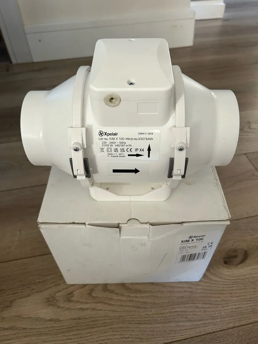 Inline Extractor Fan  Xpelair XIMX100 4” Axial - Image 2