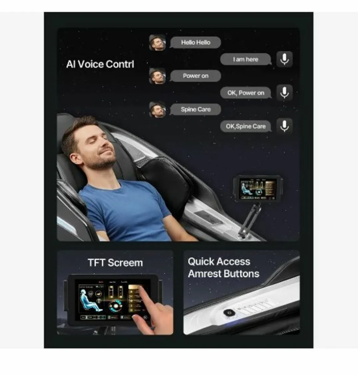 Dual-Core 4D+3D Full Body Massage Chair - Image 3