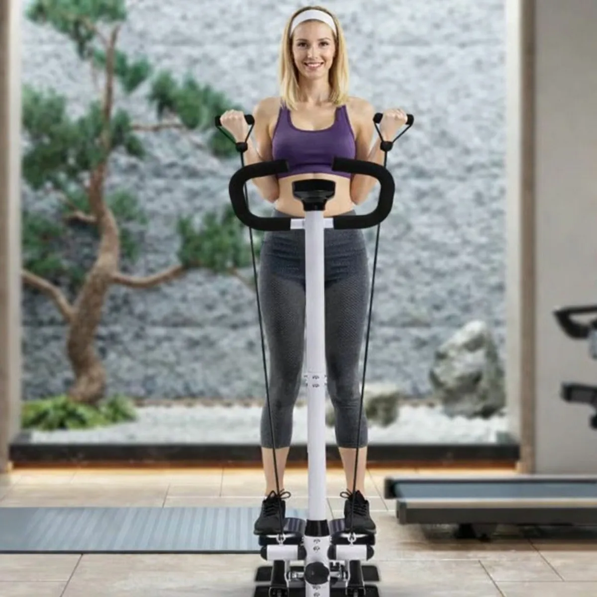 Fitness Stepper with Resistance Bands & LCD Monito - Image 1