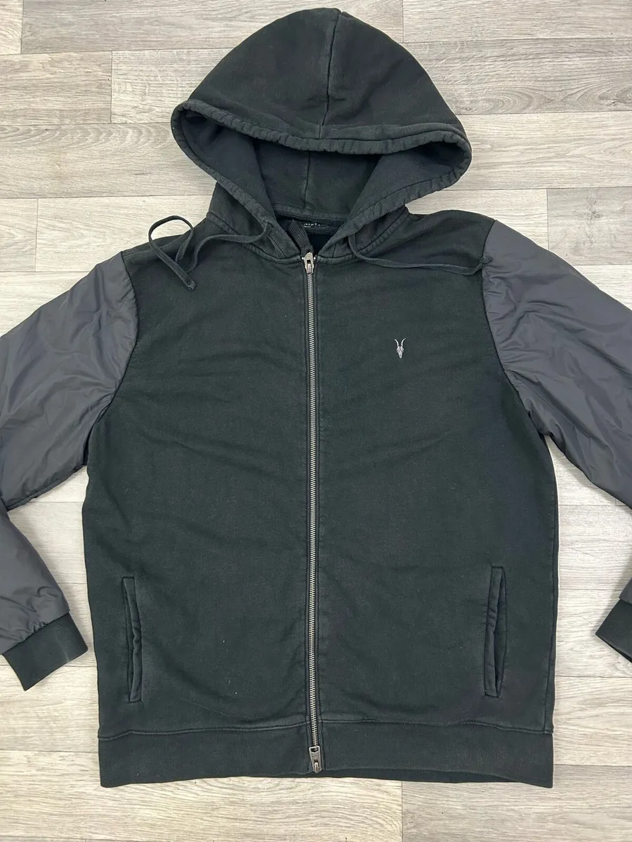 All Saints Full Zip Hooded Jacket Mens M/L - Image 2