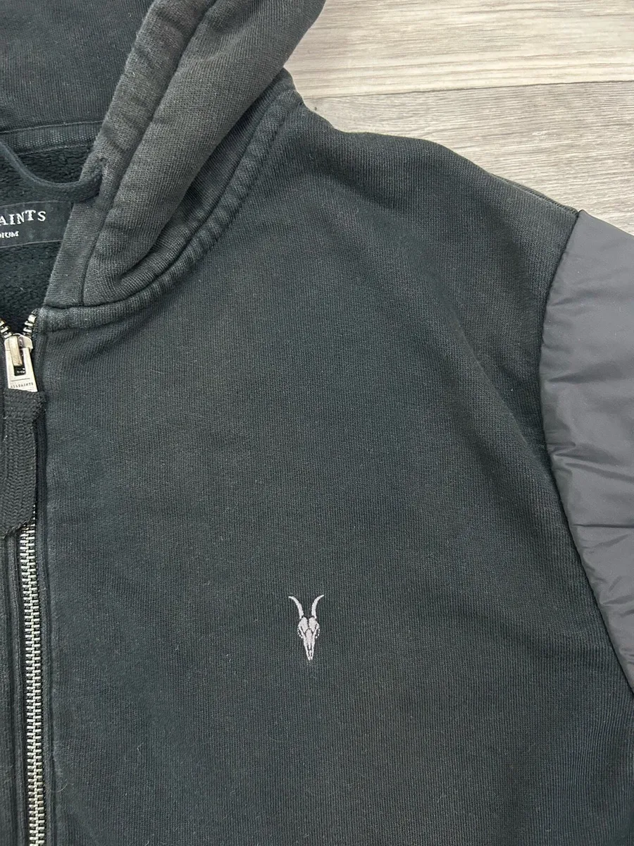 All Saints Full Zip Hooded Jacket Mens M/L - Image 3