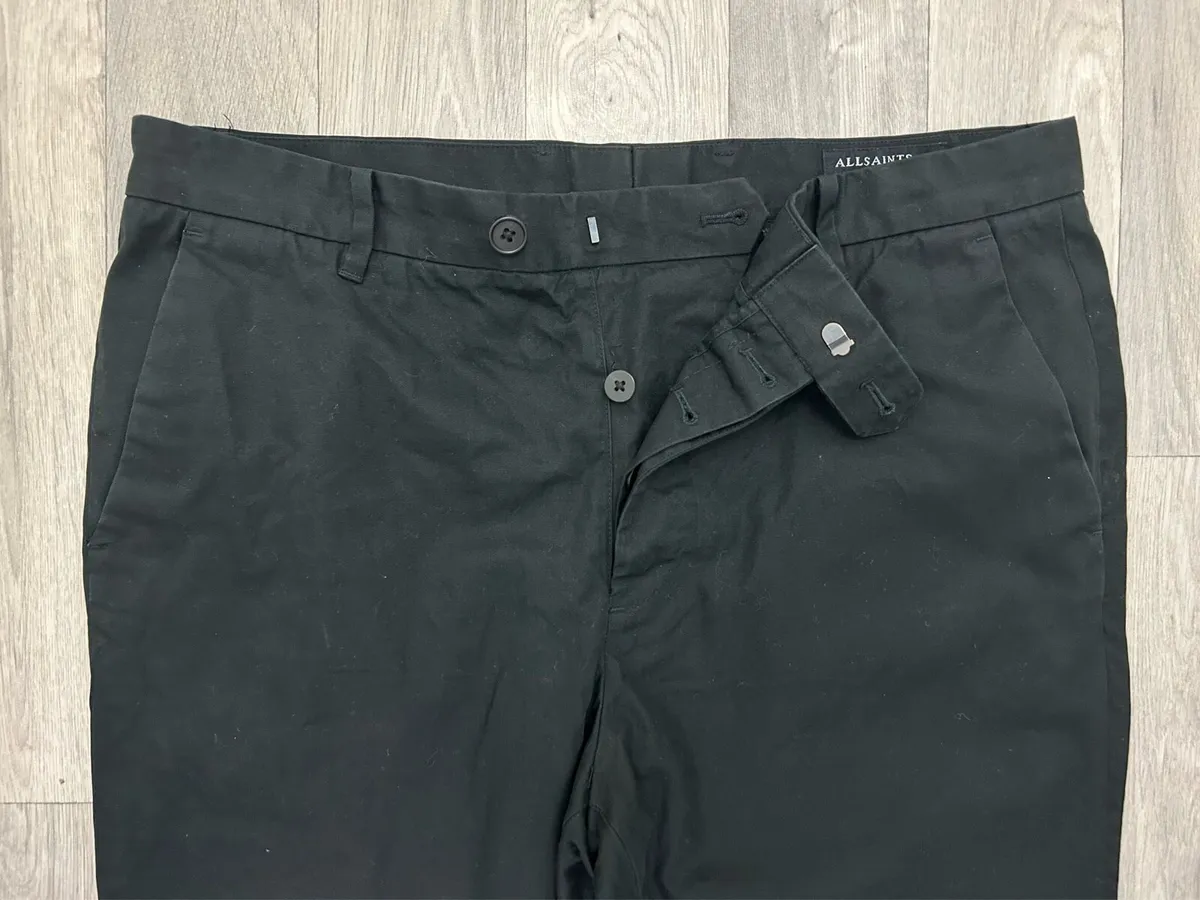 All Saints Chino Trousers Pants Mens W34 L27 - Image 3