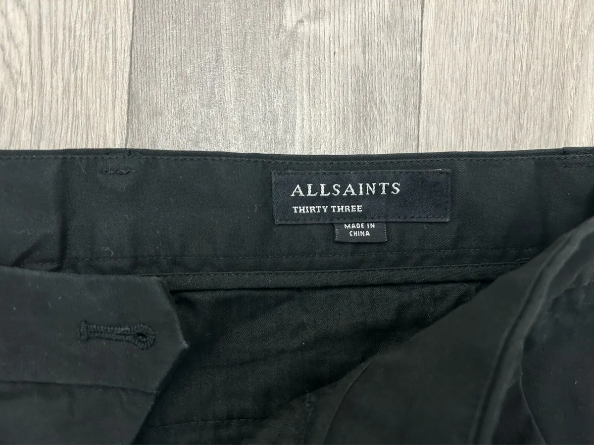 All Saints Chino Trousers Pants Mens W34 L27 - Image 4