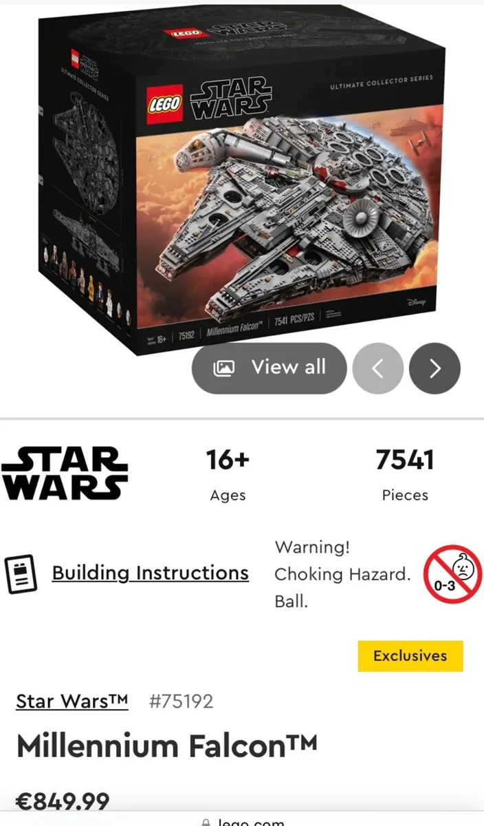 LEGO. Starwars Millennium Falcon 75192 - Image 1